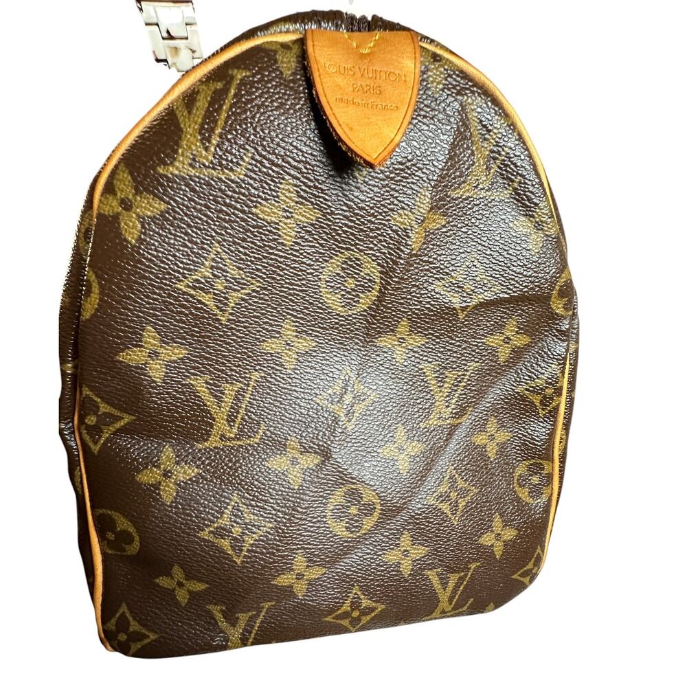 Louis Vuitton Speedy 30 Monogram Canvas Handbag w/ Lock, Dust Bag & COA - Picture 3 of 15